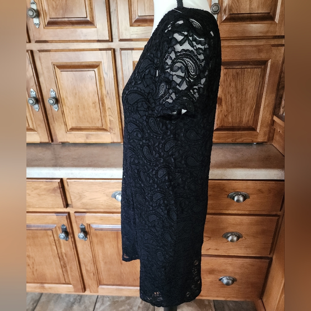 Altar'd State Black Paisley Print Lace  Dress Size Small - Picture 4 of 9